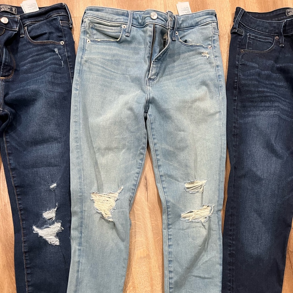 Abercrombie women’s skinny jeans size 8 set of 3
